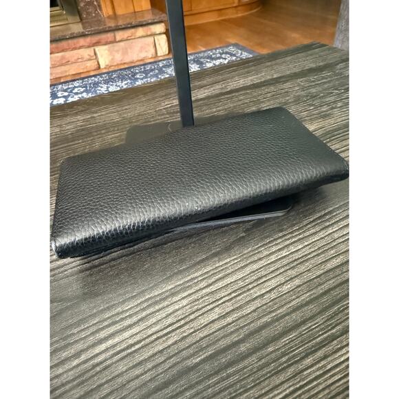 Designer Soft Leather CC Black Fashion Envelope Wallet - Picture 6 of 7